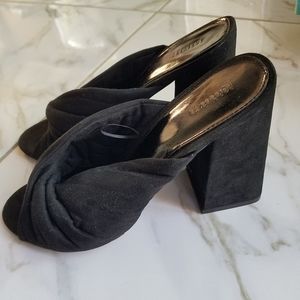 Forever 21 peep toe mules